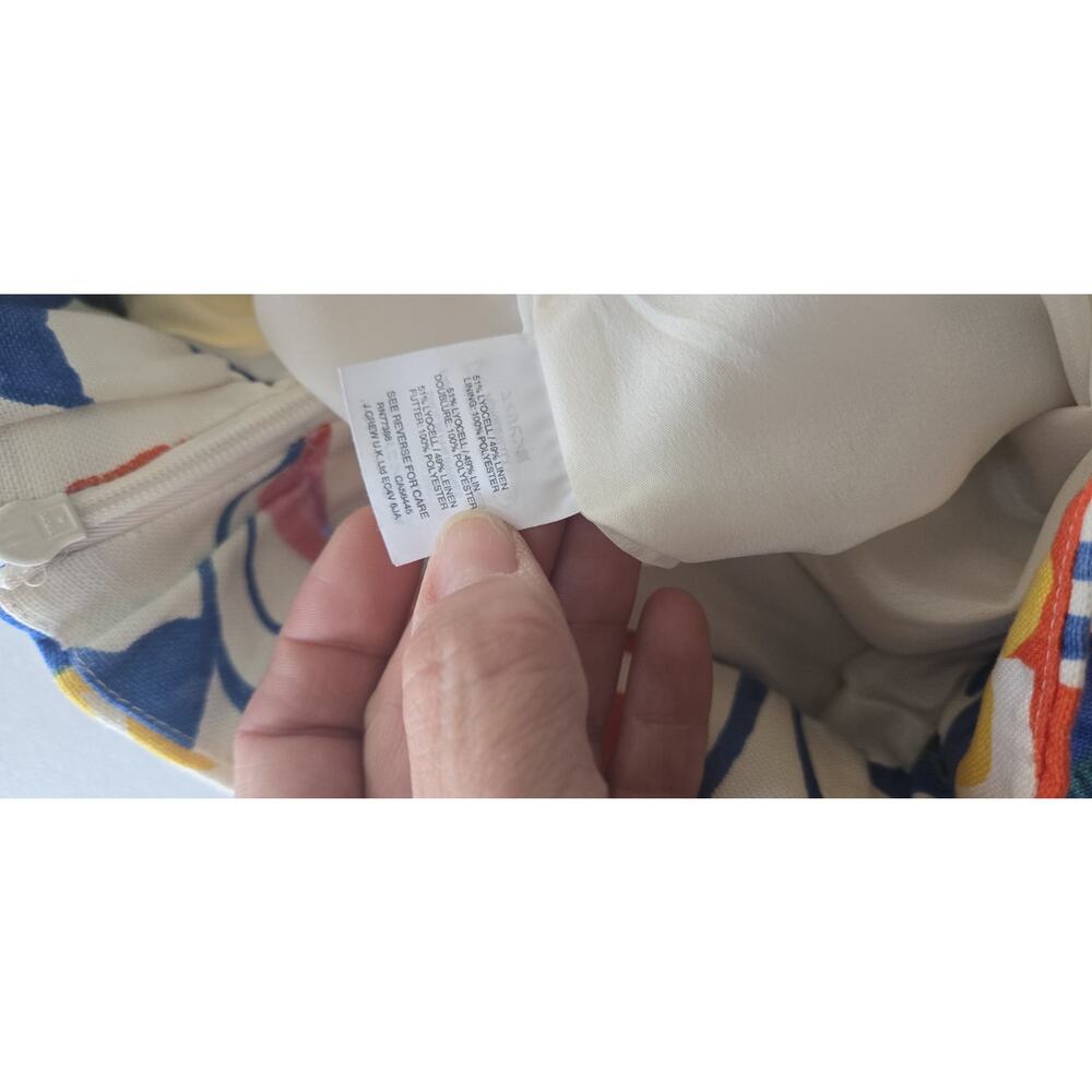 J Crew Sz 6 Morning Floral Pintucked Midi Skirt Abstract Colorful A Line Pencil - Picture 6 of 9